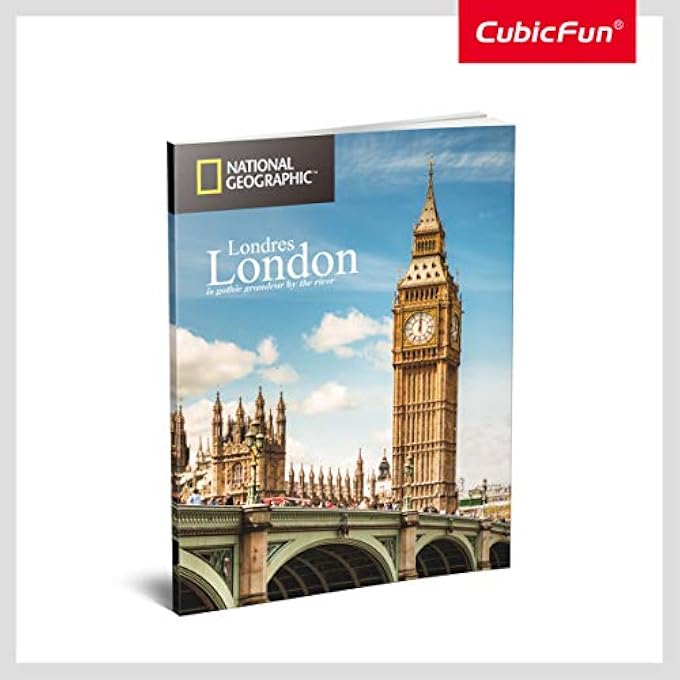 NATIONAL GEOGRAPHIC 3D LONDON PUZZLES BRITAIN ARCHITECTURE MODEL KITS TOYS FOR ADULTS AND CHILDREN, THE BIG BEN, WITH A BOOKLET, DS0992H - Image 2